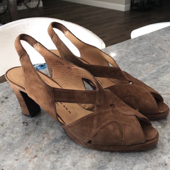 dieter kucklekorn Shoes - Vintage DIETER KUCKELKORN Special Edition Suede Slingback Heels